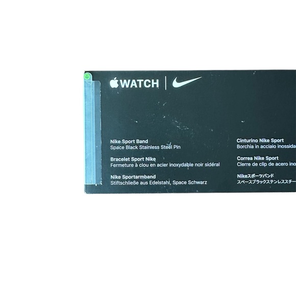 NWT Genuine Apple Pure Platinum/Black Nike Sport Band Watch Band 44MM - Picture 6 of 6